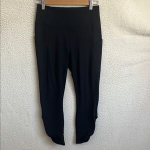 Fabletics Black‎ Cropped Pants with Ruched Hem XS
